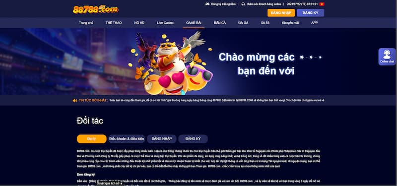 88788 - Nhà cái cá cược trực tuyến TOP đầu thị trường Việt Nam 7 Chính Sách Đại Lý Của Nhà Cái 88788