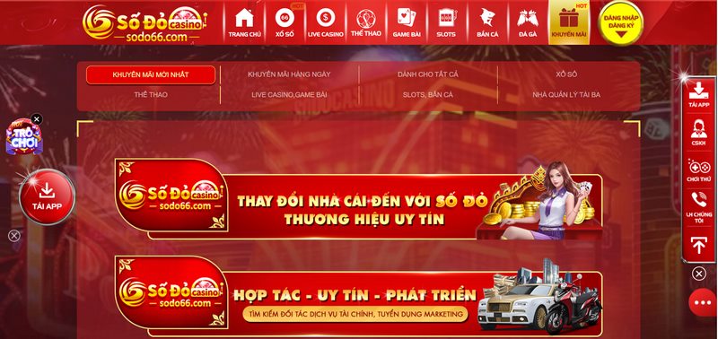Sodo66 - Nhà cái đẳng cấp trong từng dịch vụ cá cược 7 Nhiều Ưu Đãi Khủng Được Triển Khai Liên Tục Cho Khách Cược